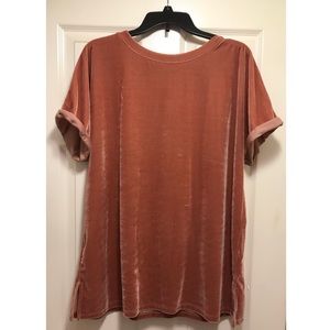 Light Pink Velvet Tee